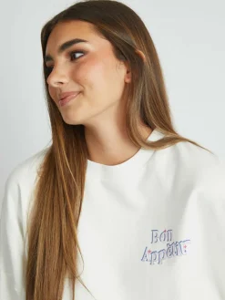 Skinnydip White Celestial Longline Fleece^Women Hoodies & Sweatshirts