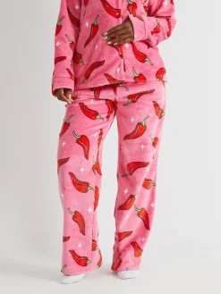 Skinnydip White Chilli Sparkle Twosie Fleece Pyjamas Set^Women Pyjamas