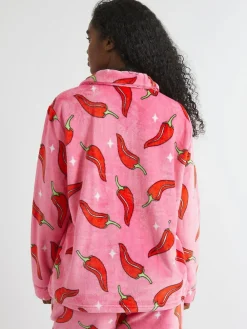 Skinnydip White Chilli Sparkle Twosie Fleece Pyjamas Set^Women Pyjamas