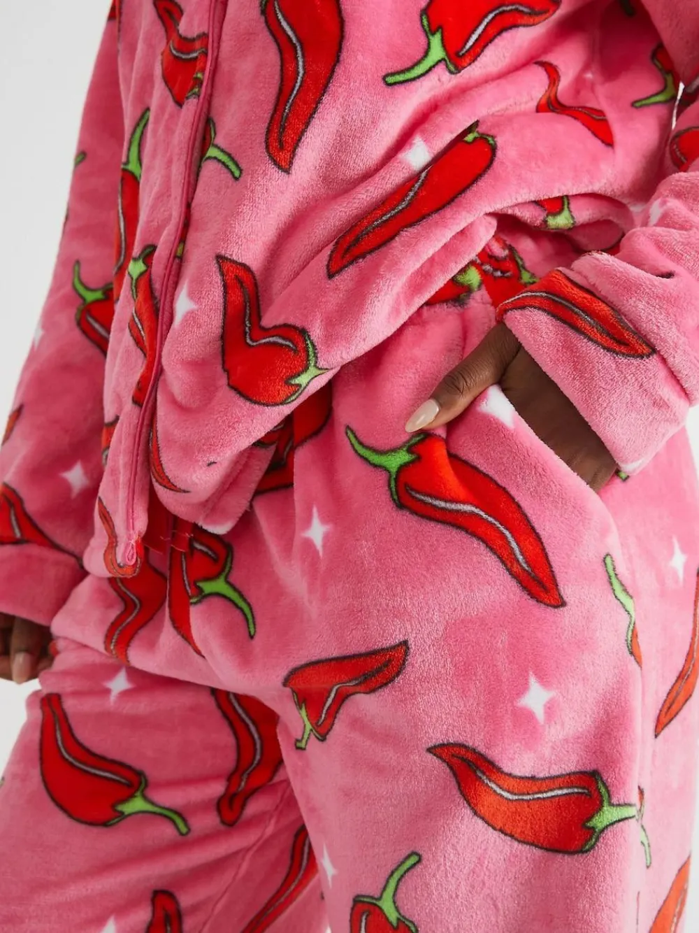 Skinnydip White Chilli Sparkle Twosie Fleece Pyjamas Set^Women Pyjamas