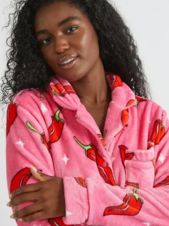 Skinnydip White Chilli Sparkle Twosie Fleece Pyjamas Set^Women Pyjamas