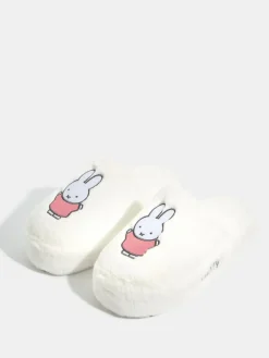 Online Skinnydip White Miffy x Pink Dress Slippers