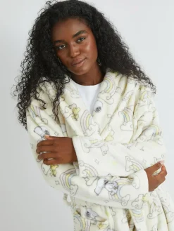 Outlet Skinnydip White Peanuts x Snoopy Rainbow Print Dressing Robe