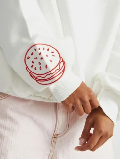 Skinnydip White The Simpsons x Krusty Burger Sweatshirt^Women Hoodies & Sweatshirts