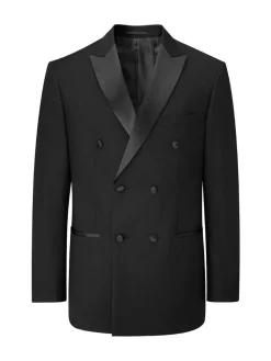 Skopes Black Double Breasted Sinatra Fit Dinner Suit Jacket^ Black Suits|Suits & Tuxedos