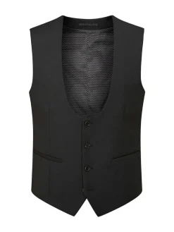 Best Skopes Milan Scoop Slim Fit Suit Waistcoat Black