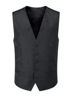 Skopes Party Paisley Waistcoat Black