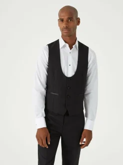 Skopes Black Sinatra Suit Scoop Waistcoat^ Vests