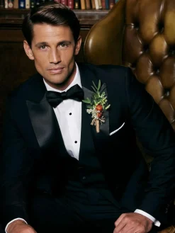 Discount Skopes Black Slim Sinatra Fit Dinner Suit Jacket