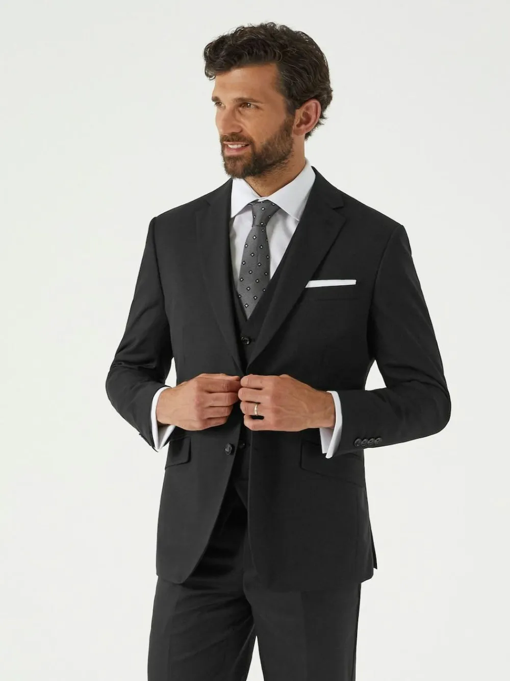 Skopes Slim Tailored Fit Farnham Suit Jacket^ Black Suits