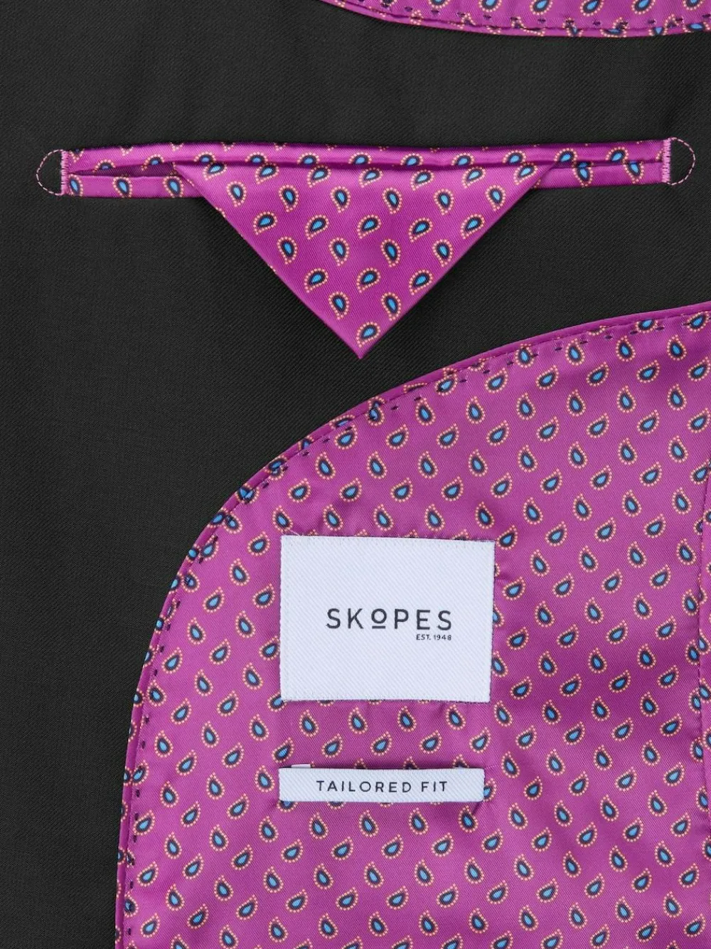 Skopes Slim Tailored Fit Farnham Suit Jacket^ Black Suits
