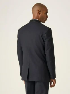 Hot Skopes Tailored Fit Newman Check Suit: Jacket Black