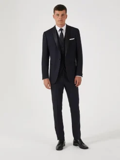 Hot Skopes Tailored Fit Newman Check Suit: Jacket Black