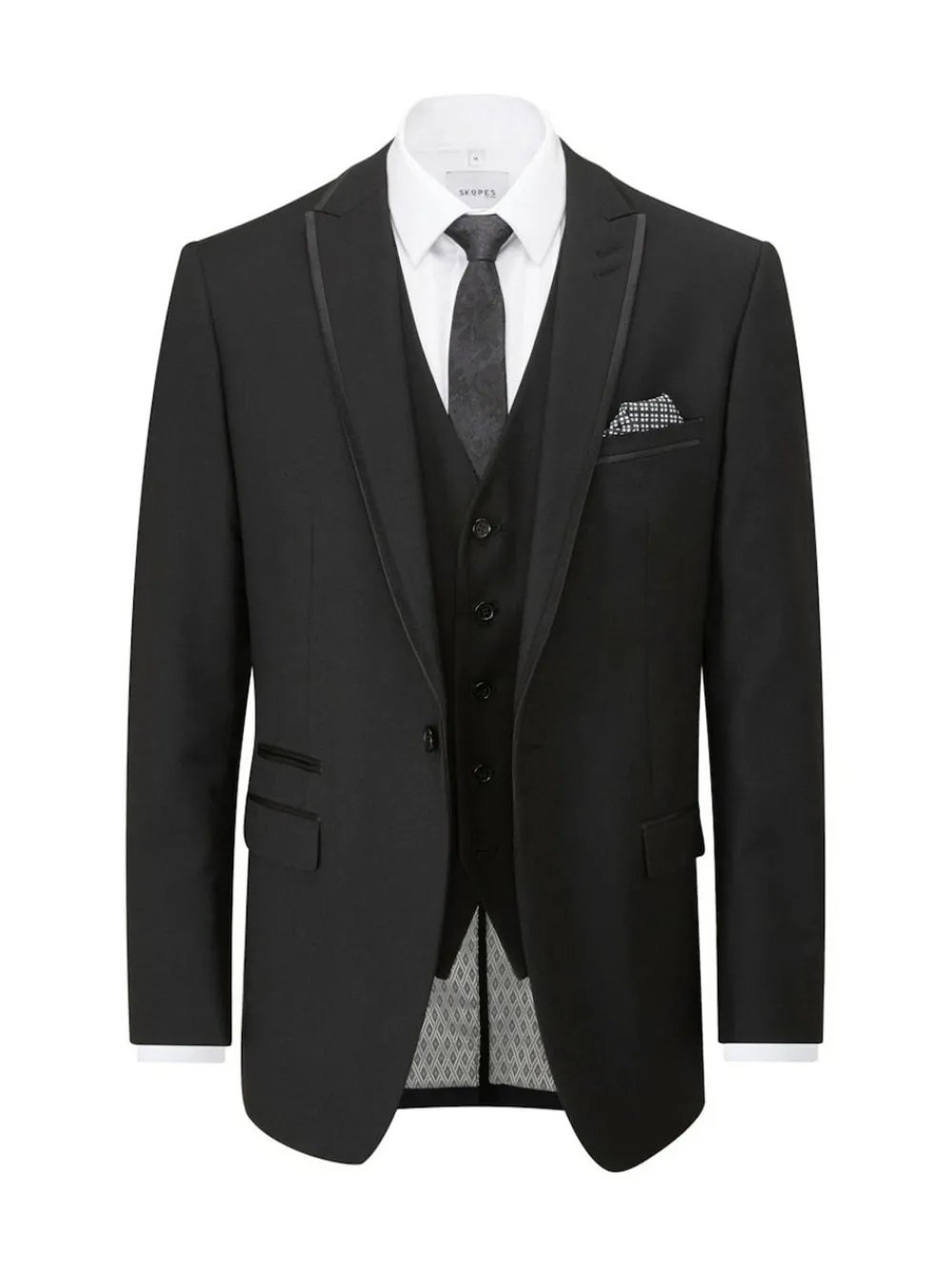 Clearance Skopes Black Tailored Fit Ronson Dinner Suit Jacket
