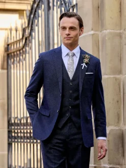 Skopes Blue Boyd Puppytooth Tailored Fit Suit Jacket^ Blue Suits