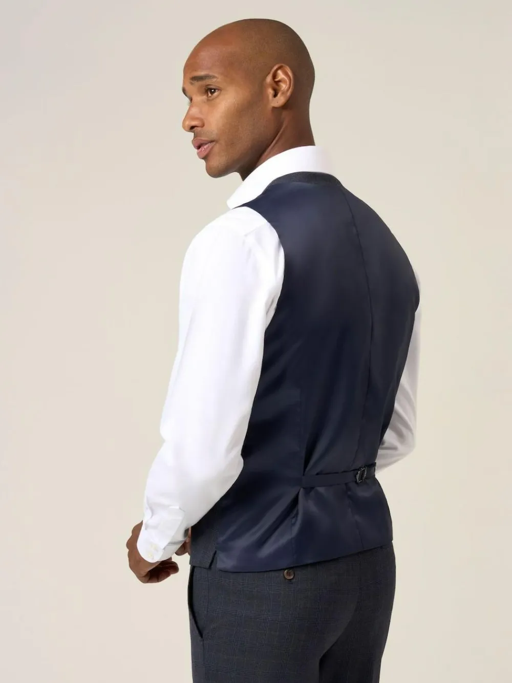 Online Skopes Elijah Suit Check Waistcoat Blue