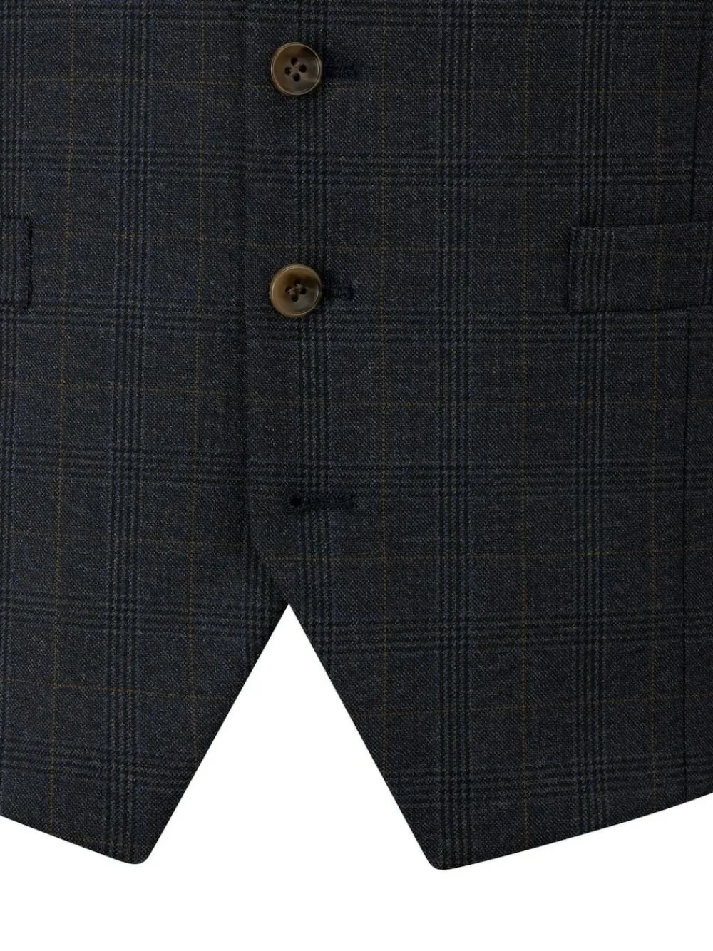 Online Skopes Elijah Suit Check Waistcoat Blue