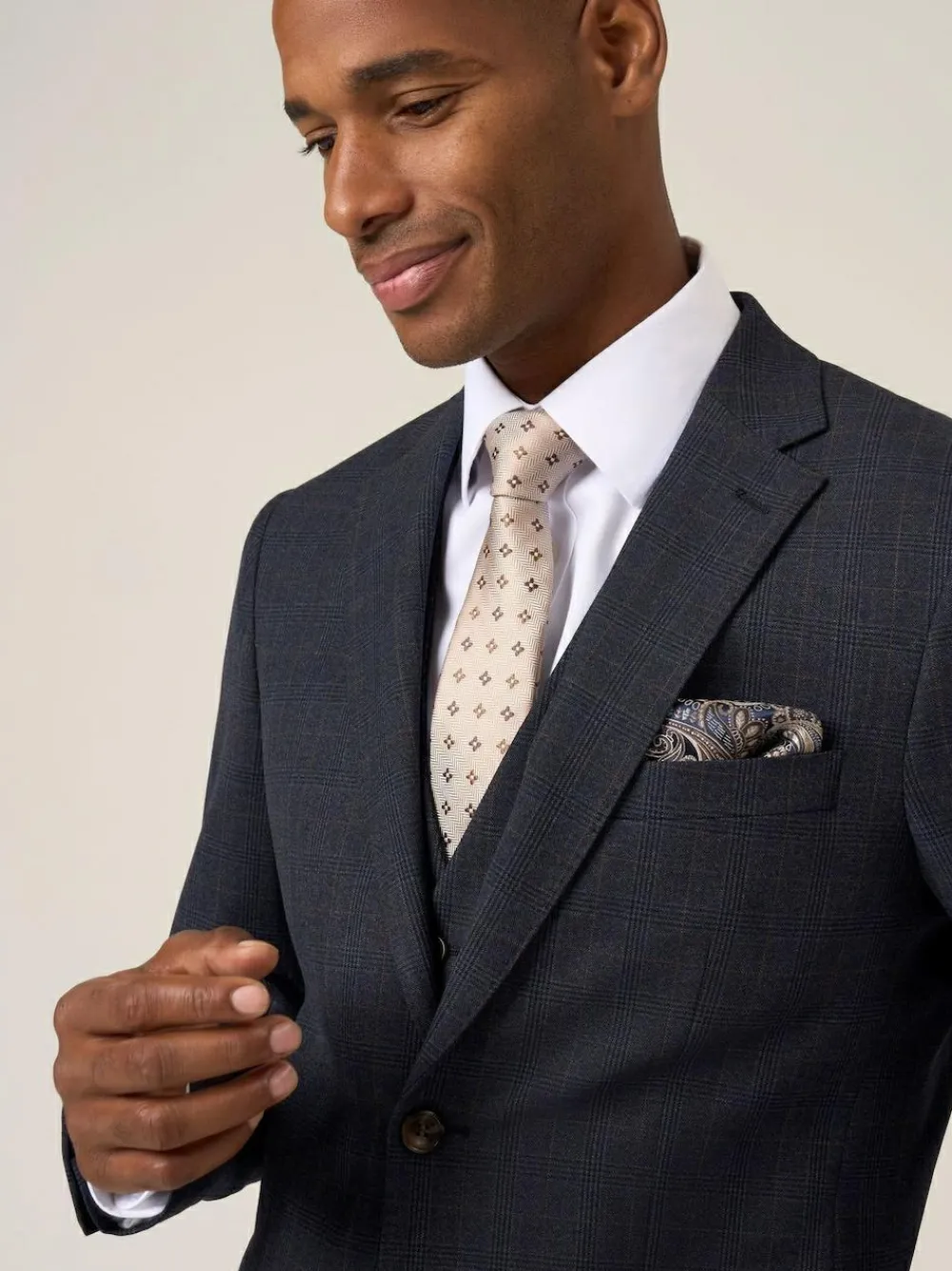 Skopes Elijah Tailored Fit Check Suit Jacket^ Blue Suits|Suits & Tuxedos