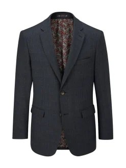 Skopes Elijah Tailored Fit Check Suit Jacket^ Blue Suits|Suits & Tuxedos