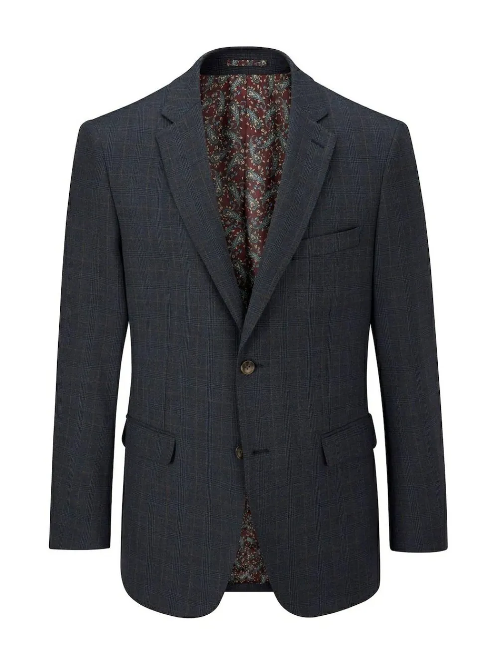 Skopes Elijah Tailored Fit Check Suit Jacket^ Blue Suits|Suits & Tuxedos