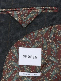 Skopes Elijah Tailored Fit Check Suit Jacket^ Blue Suits|Suits & Tuxedos