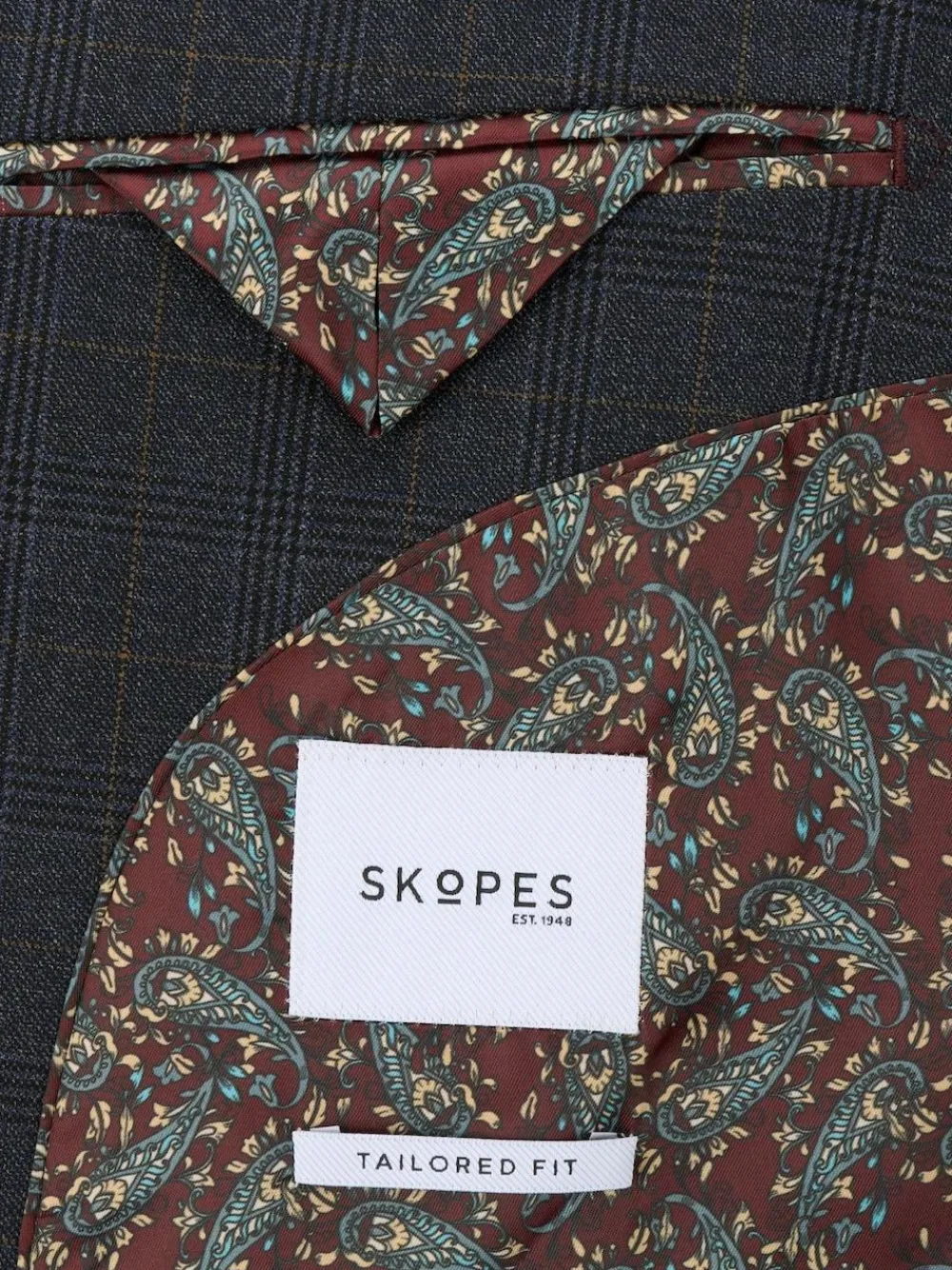 Skopes Elijah Tailored Fit Check Suit Jacket^ Blue Suits|Suits & Tuxedos