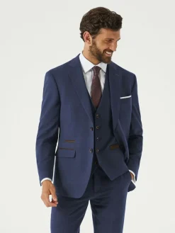 Clearance Skopes Blue Guildford Suit Soft Touch Tailored Fit Check Jacket