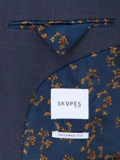 Clearance Skopes Blue Guildford Suit Soft Touch Tailored Fit Check Jacket