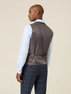 Discount Skopes Blue Meredith Suit Waistcoat Windowpane Check