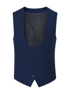 Discount Skopes Milan Scoop Slim Fit Suit Waistcoat Blue