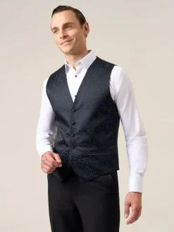 Best Skopes Party Paisley Waistcoat Blue