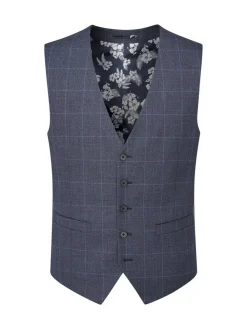 Online Skopes Single Breasted Double Breasted Scoop Anello Suit Waistcoat Blue