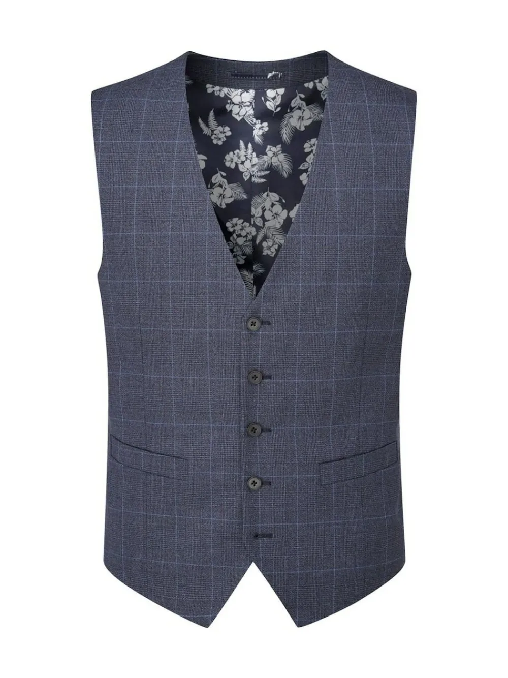 Online Skopes Single Breasted Double Breasted Scoop Anello Suit Waistcoat Blue