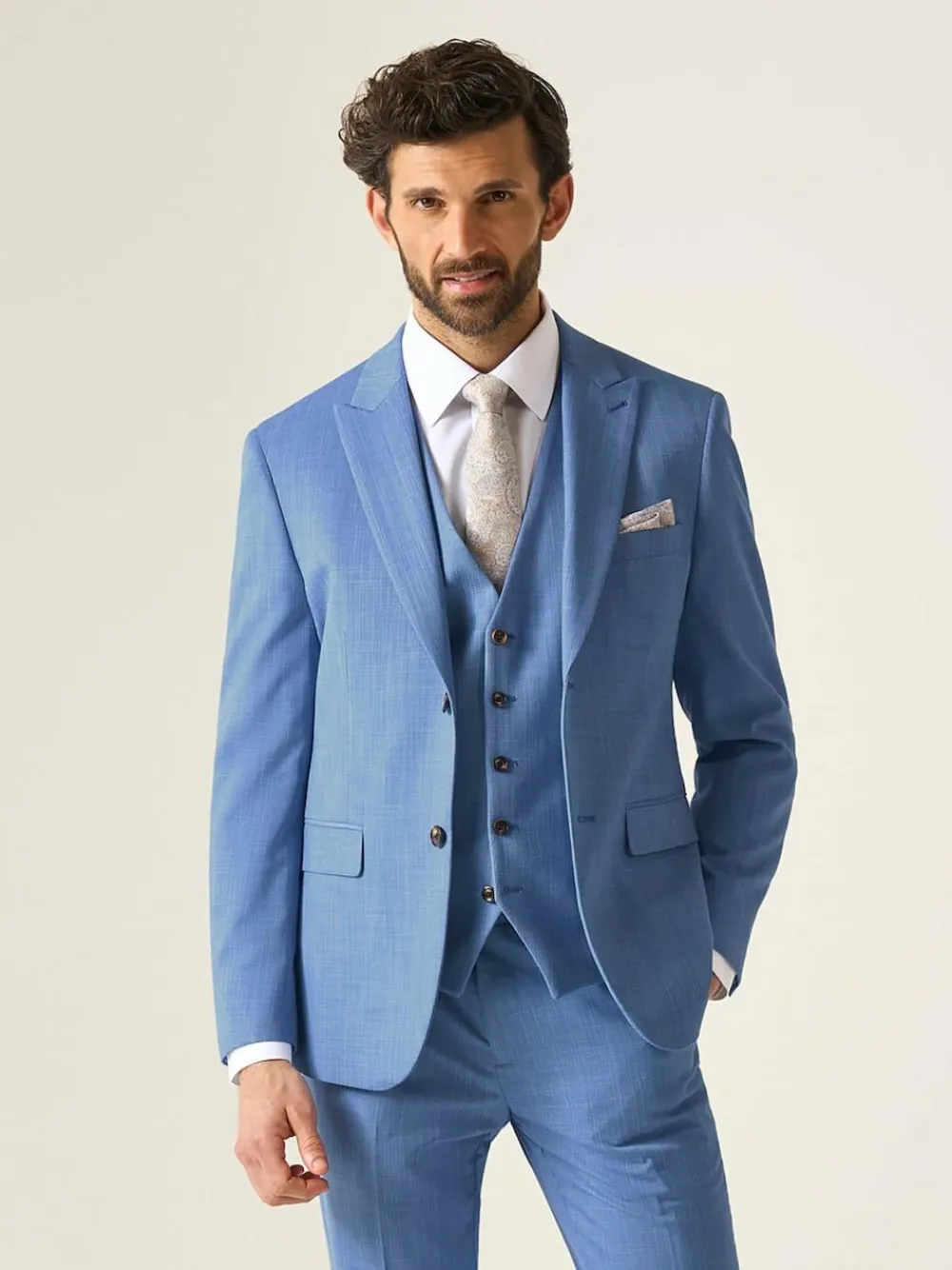 Outlet Skopes Slim Tailored Fit Redding Suit: Jacket Blue