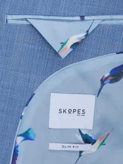 Outlet Skopes Slim Tailored Fit Redding Suit: Jacket Blue