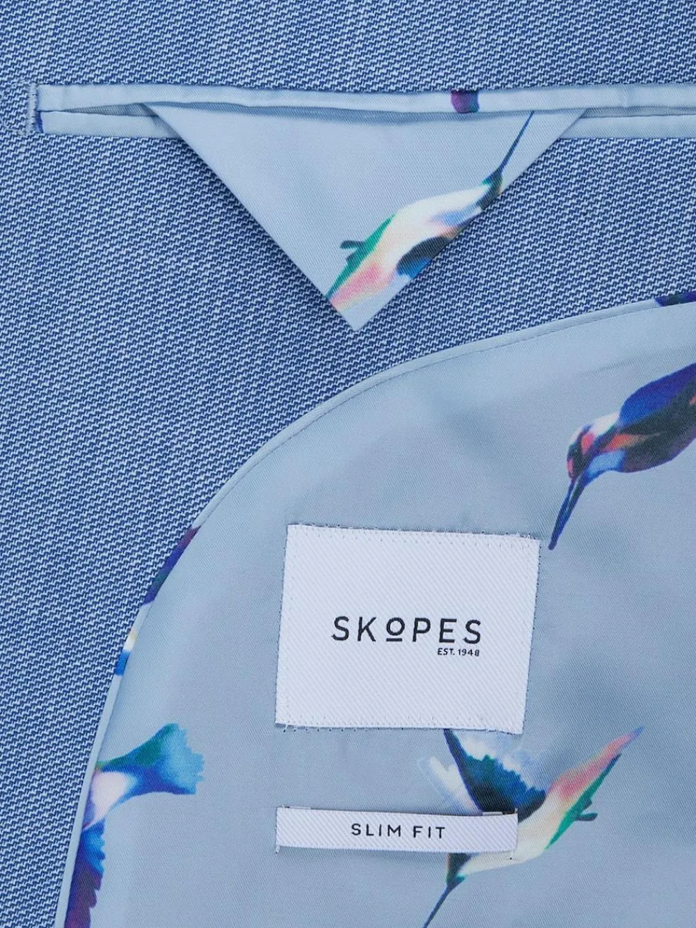 Outlet Skopes Slim Tailored Fit Redding Suit: Jacket Blue