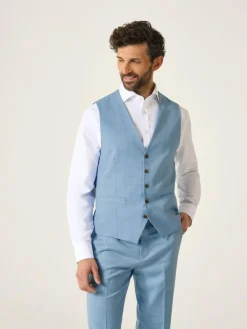 Skopes Blue Tailored Fit Lucien Suit Waistcoat^ Vests