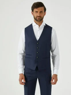 Skopes Blue Tailored Fit Wool Blend Joss Suit Waistcoat^ Vests