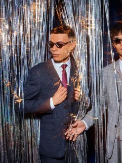 Outlet Skopes Blue Tailored Fit Woolf Check Suit: Trousers