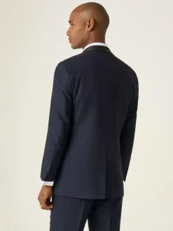 Hot Skopes Tailored Fit Newman Check Suit: Jacket Blue