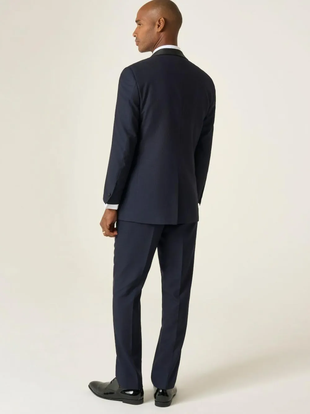 Hot Skopes Tailored Fit Newman Check Suit: Jacket Blue