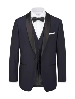 Hot Skopes Tailored Fit Newman Check Suit: Jacket Blue