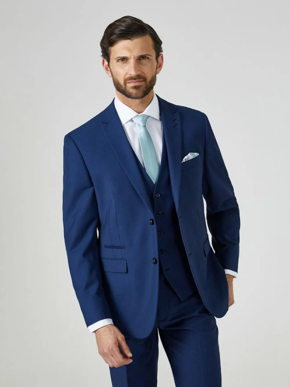 Skopes Blue Tailored Fit Kennedy Suit: Jacket^ Blue Suits|Blazers & Formal Jackets