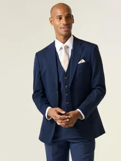 Clearance Skopes Tailored Fit Caspian Stretch Look Suit Jacket Blue