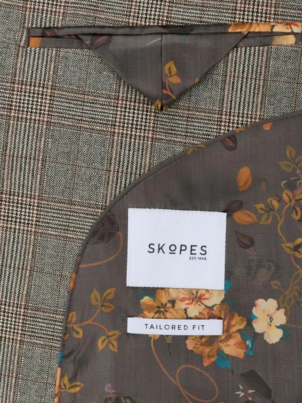 Skopes Brown Haley Tailored Fit Check Suit Jacket^ Suits & Tuxedos