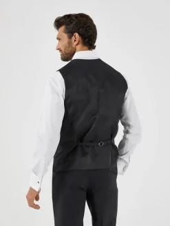 Hot Skopes Single Breasted Wool Rich Darwin Suit Waistcoat Charcoal Grey