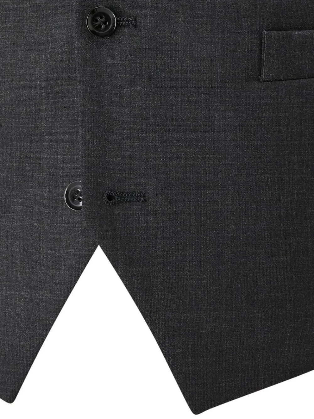 Hot Skopes Single Breasted Wool Rich Darwin Suit Waistcoat Charcoal Grey