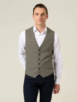 Skopes Green Boston Check Waistcoat^ Vests
