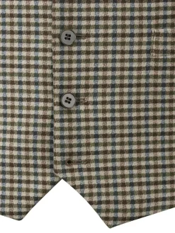 Skopes Green Boston Check Waistcoat^ Vests