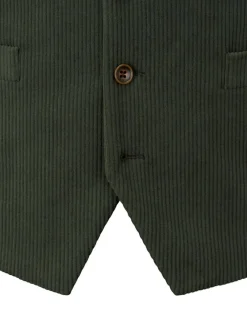 Skopes Dorsey Suit Corduroy Waistcoat Green
